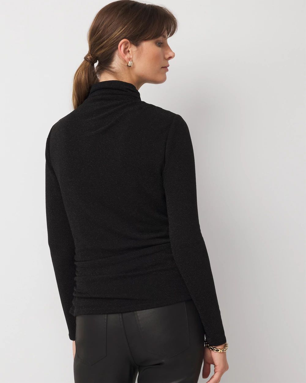 WHBM FORME™ Stretch Metallic Long-Sleeve Tee