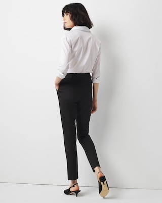 WHBM® Elle Slim Button-Tab Ankle Pant click to view larger image.