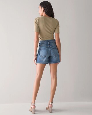 High-Rise Everyday Soft Denim™ Pleated 5-Inch Shorts