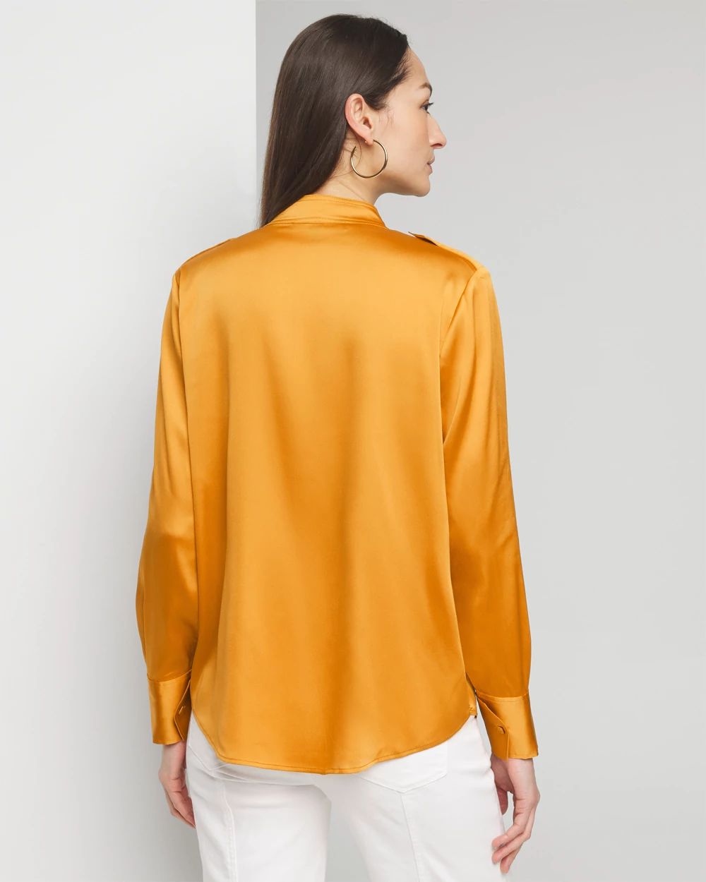 Long Sleeve Collar Pocket Shirt