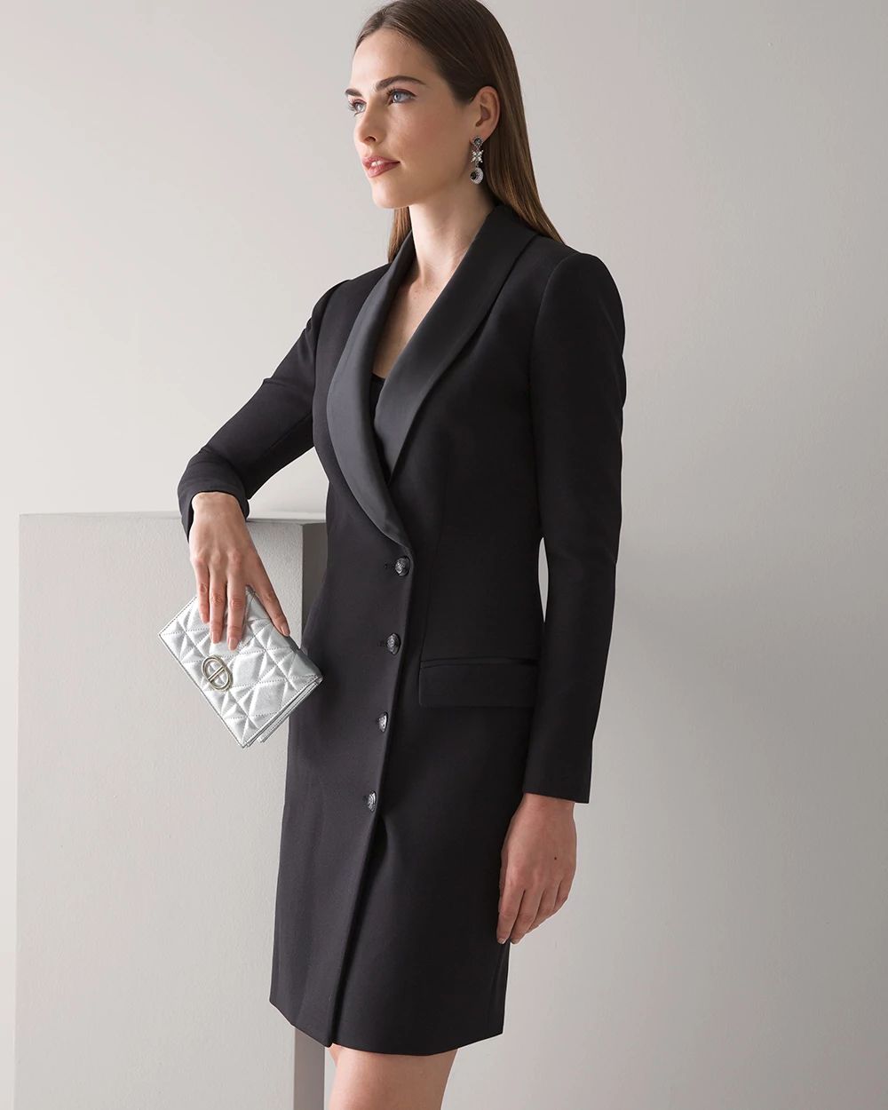 Long-Sleeve Blazer Dress