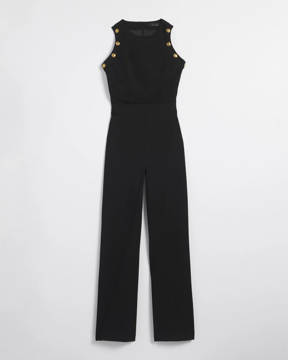 Petite Sleeveless Crest Jumpsuit