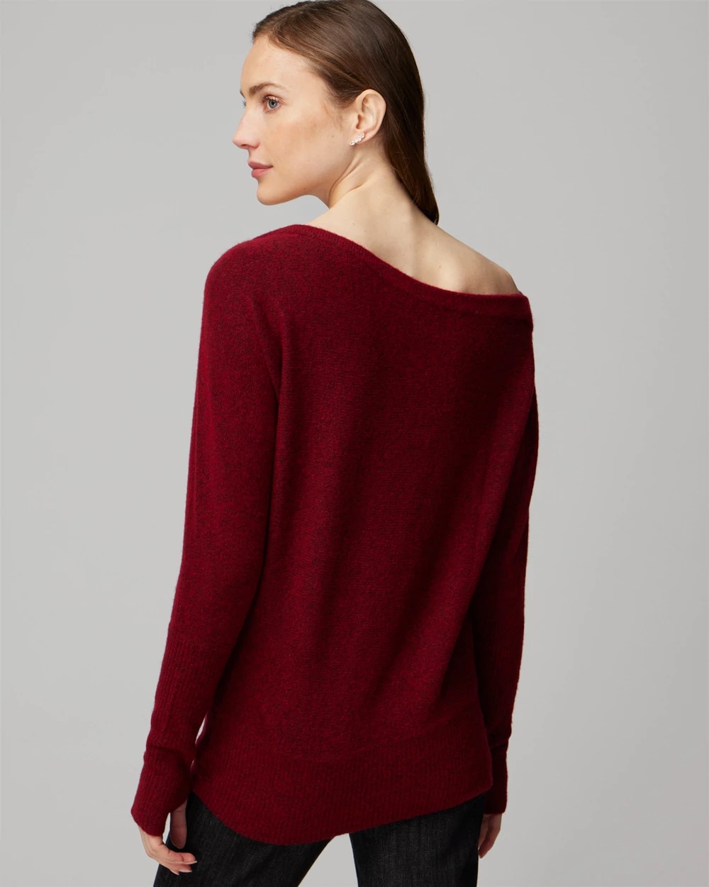 Asymmetrical Shoulder Pullover Sweater