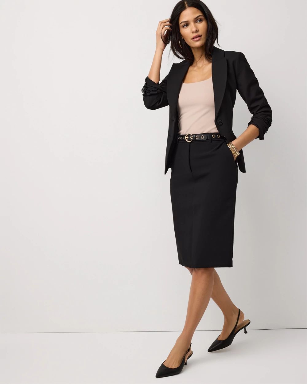 WHBM FORME™ All Ways Stretch Square Neck Top click to view larger image.