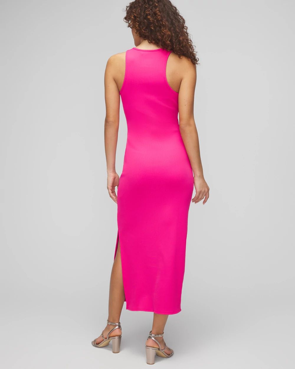 WHBM® FORME Rib Sleeveless Midi Dress