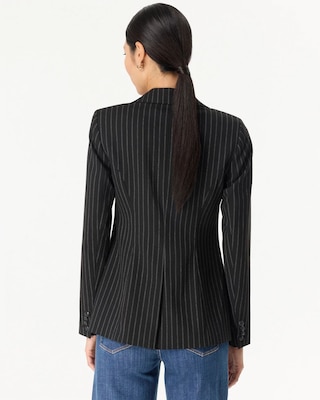Petite Pinstripe WHBM® One-Button Blazer