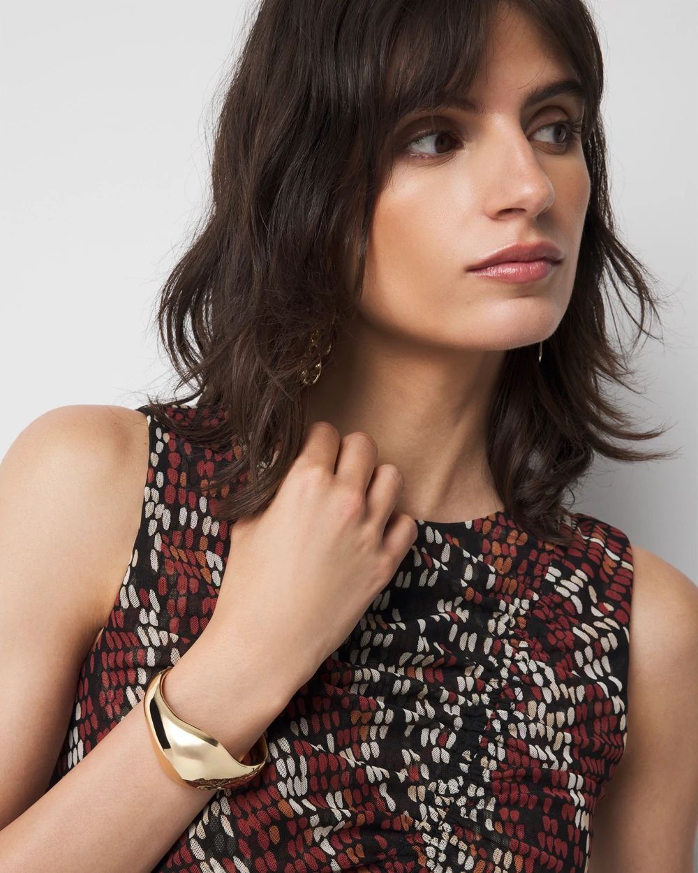 Ruched Mesh Tank