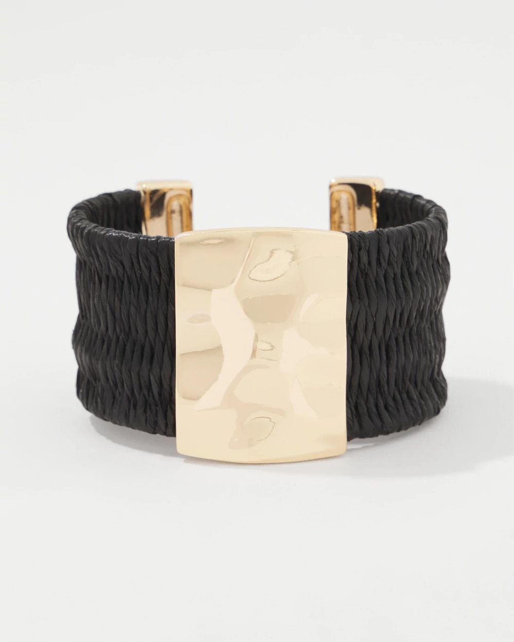 Black Raffia + Gold Cuff