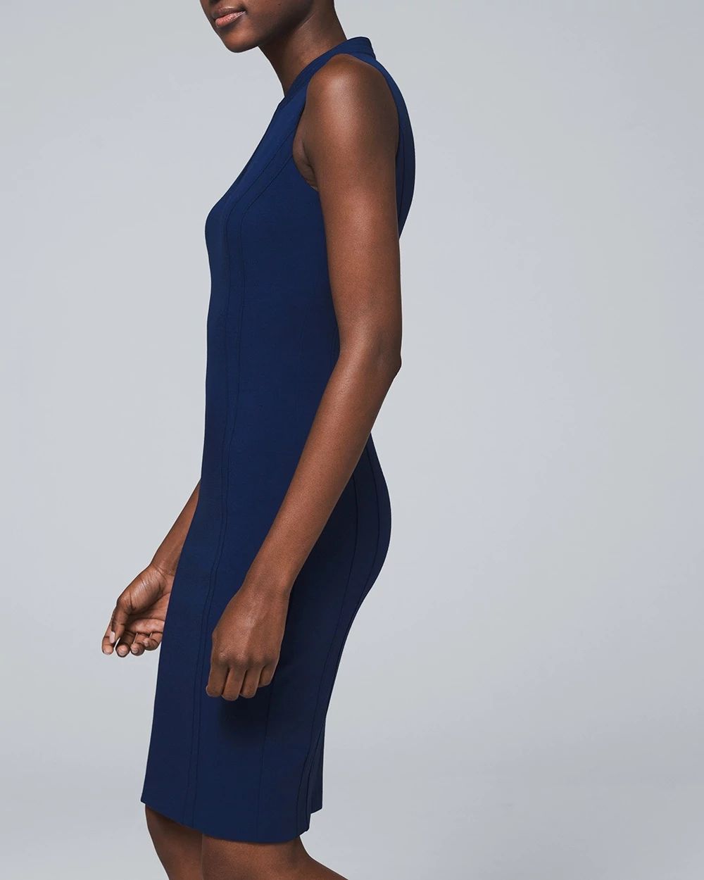 Body Perfecting Jewel-Neck Sheath Dress