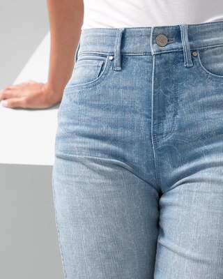 High Rise Everyday Soft Denim™ Laser Print Straight Jeans
