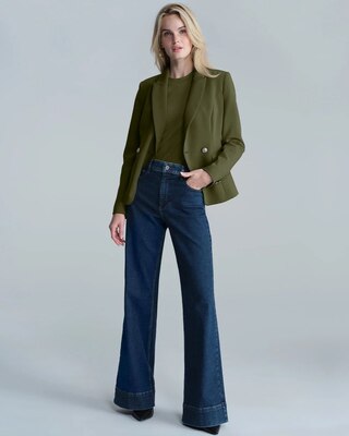 Petite Cropped Double Button Blazer click to view larger image.