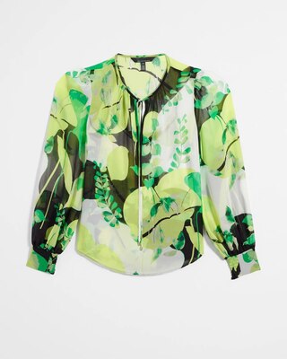 Chiffon Tie-Neck Blouse