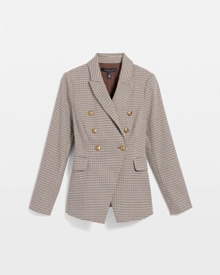 Houndstooth Double-Breasted Blazer click to view larger image.