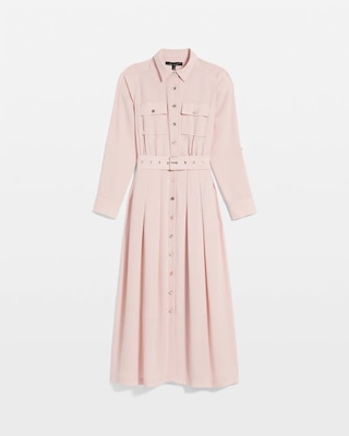 Long Sleeve Utility Shirt Dress click to view larger image.