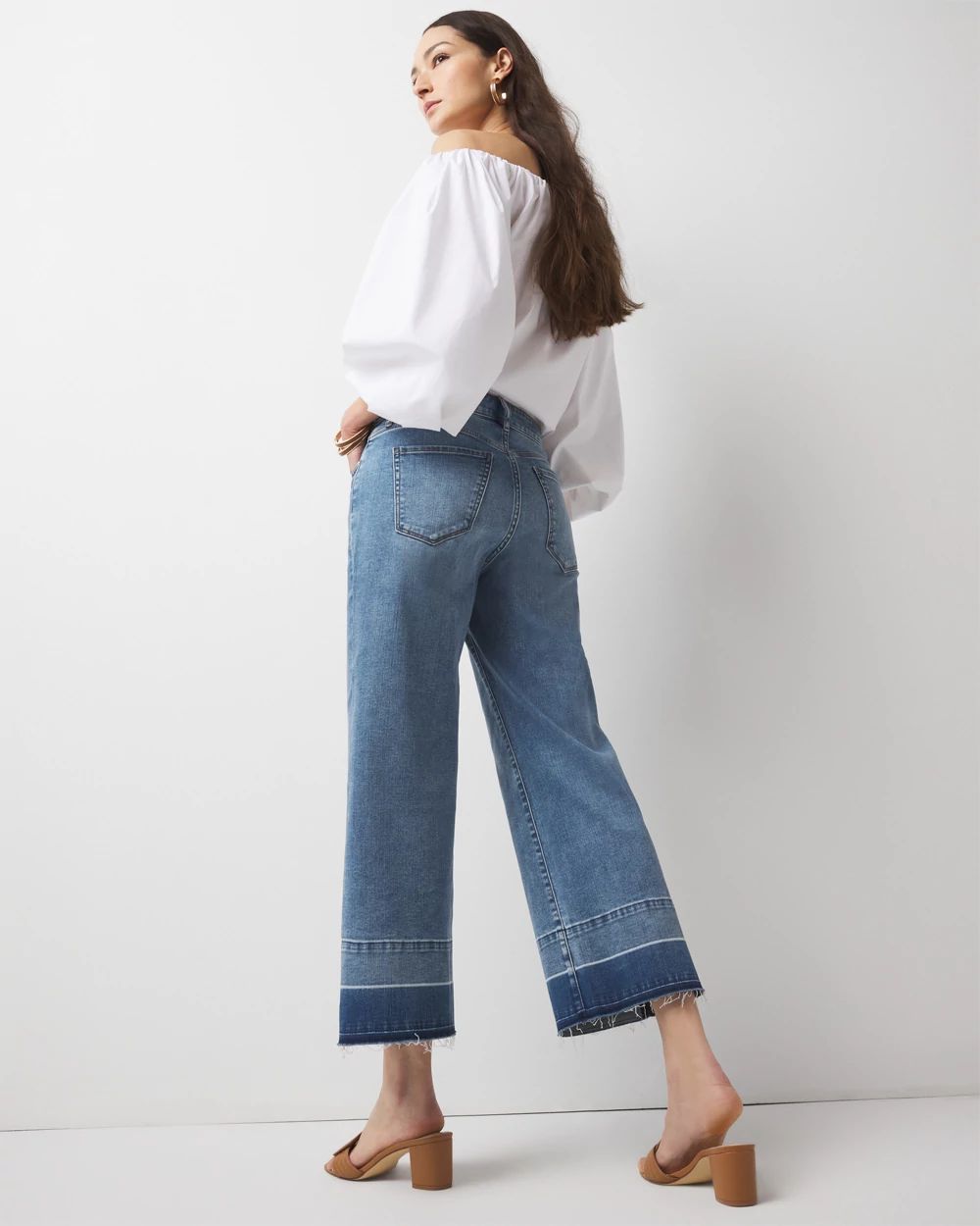 Petite High-Rise Everyday Soft Denim™ Released Hem Wide Leg Jean