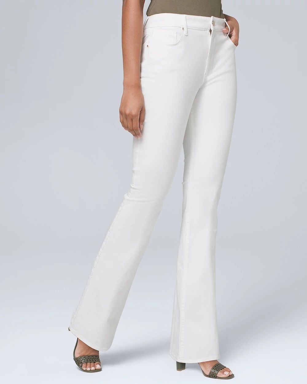 High-Rise Sculpt White Bootcut Jeans