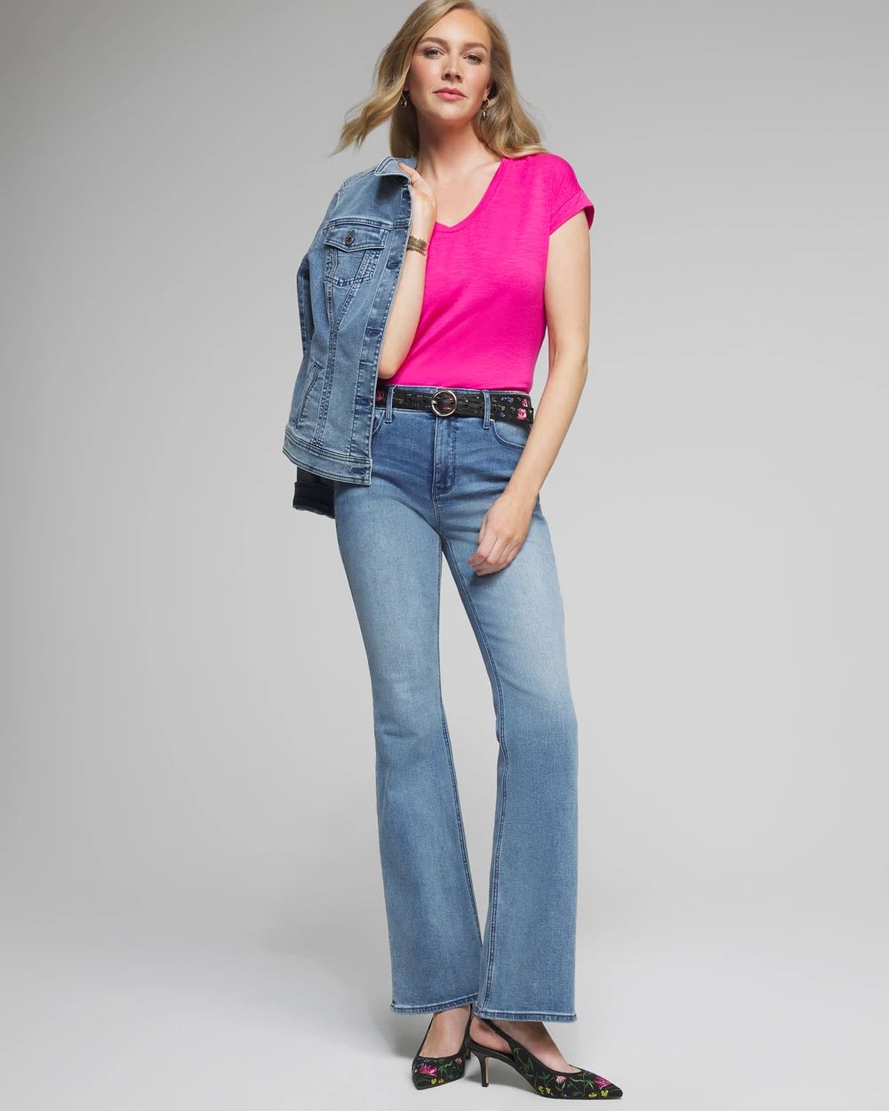 Outlet WHBM Scoop Neck Tee