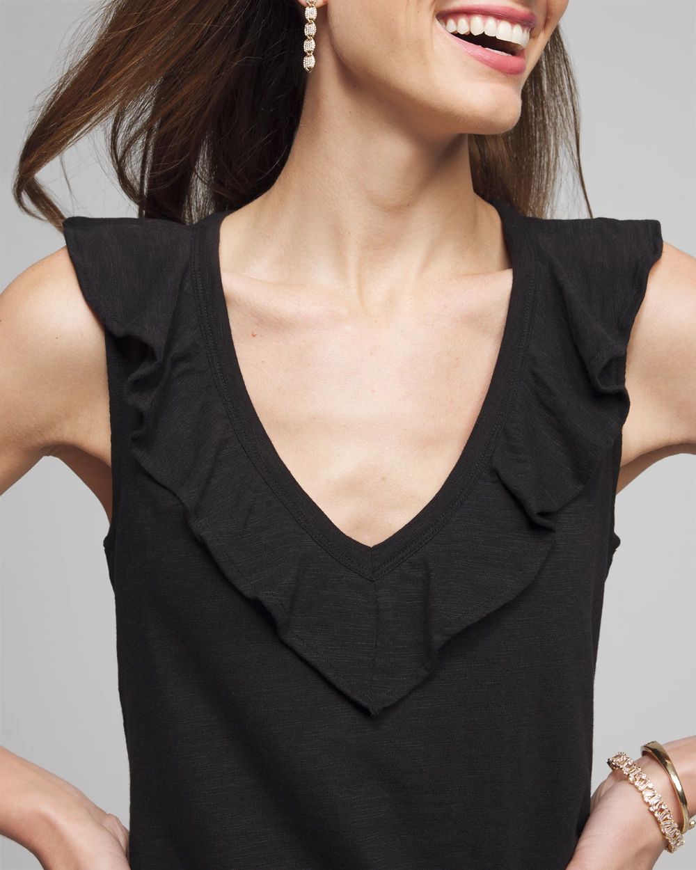 Outlet WHBM Ruffle Tank