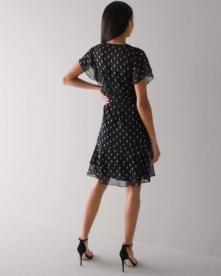 Flutter Sleeve Clip Dot Dress click to view larger image.