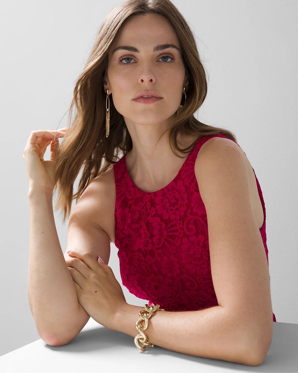 Allover Lace Midi Dress