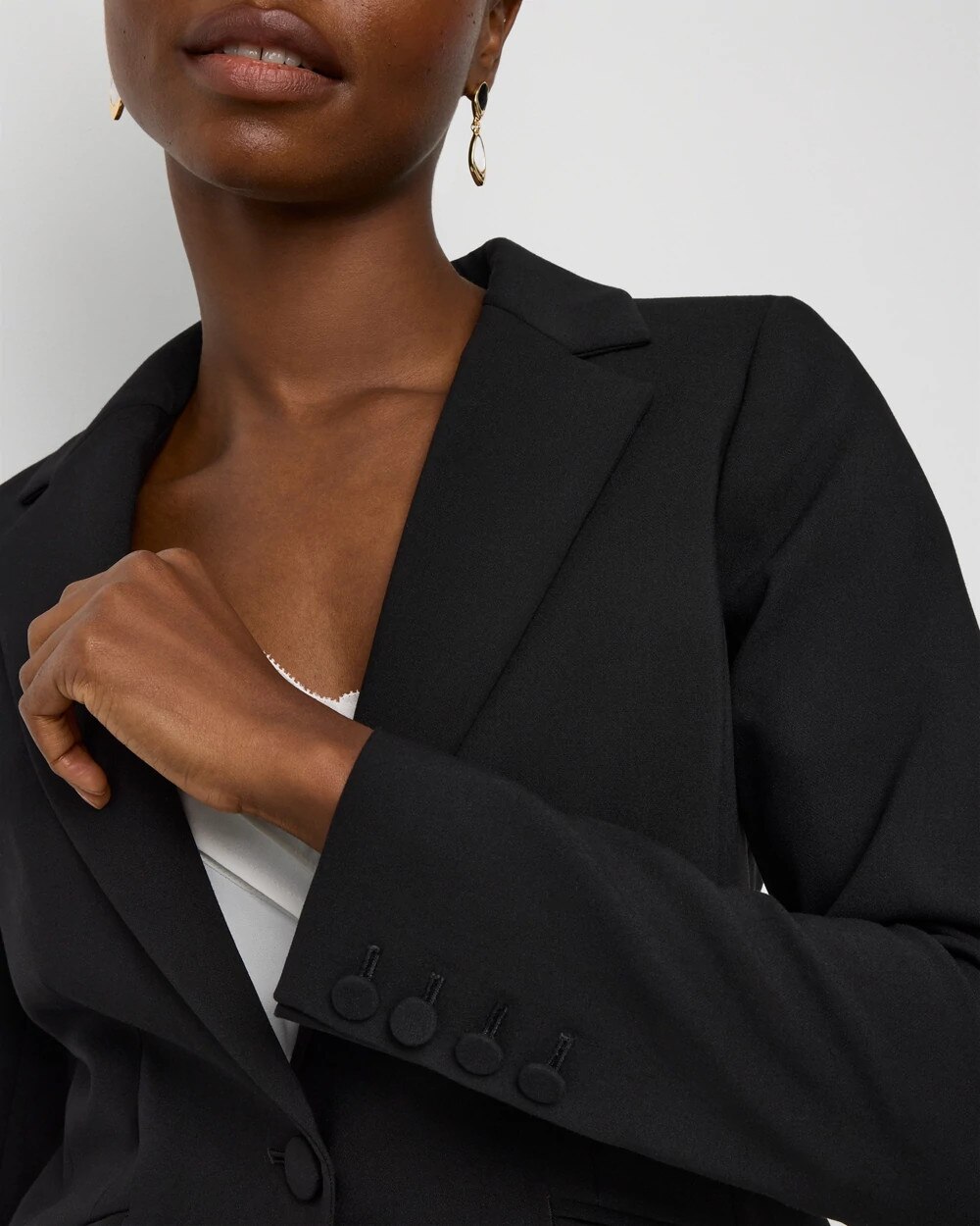WHBM® Luxe Stretch One-Button Blazer