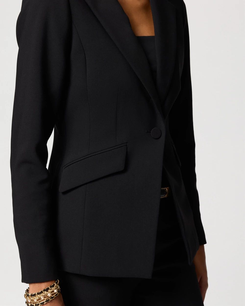 WHBM® Luxe Stretch One-Button Blazer click to view larger image.
