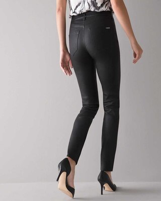Genuine Leather Slim Ankle Pants click to view larger image.