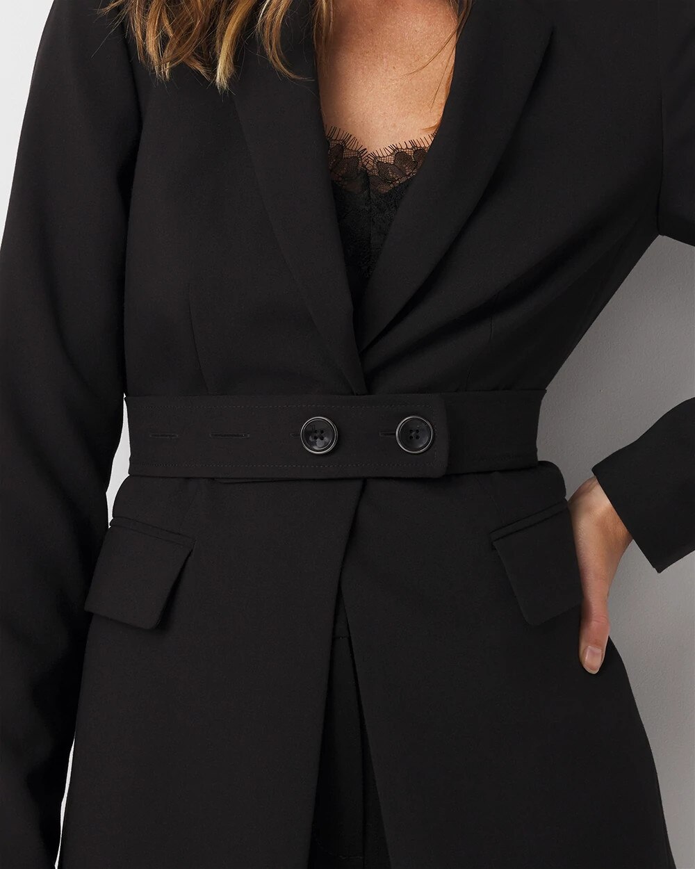Belted One-Button Blazer - image 5
