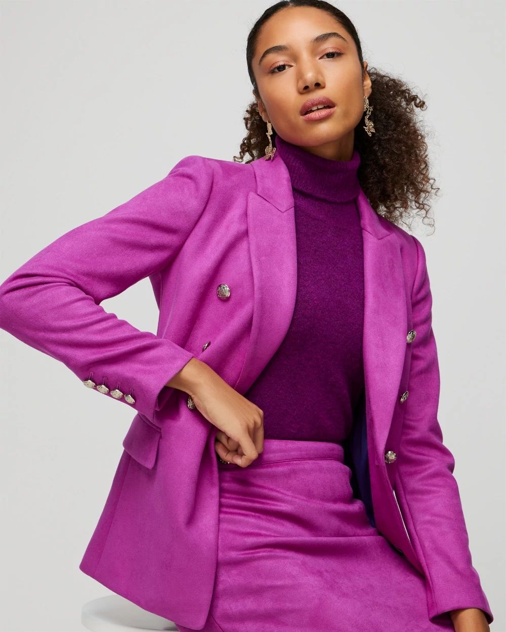 WHBM® Petite Ultra Suede Studio Blazer