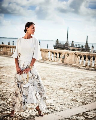 FLORAL ICONIC MAXI SKIRT