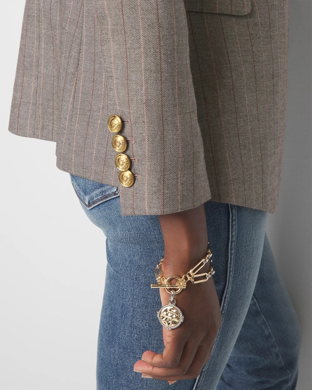 WHBM® Petite Herringbone Studio Blazer