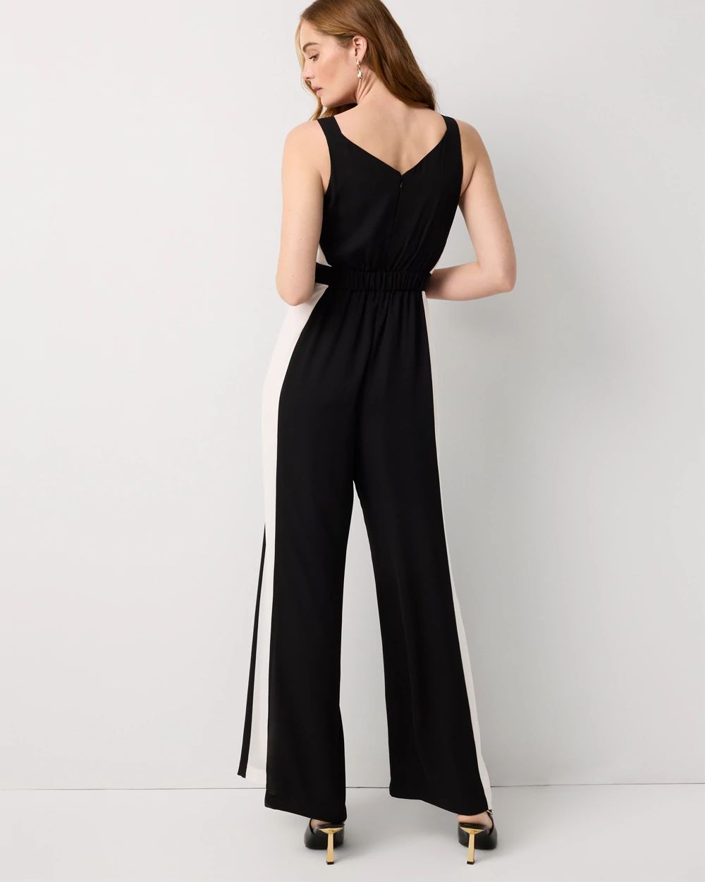 Colorblock Wide Leg Jumpsuit