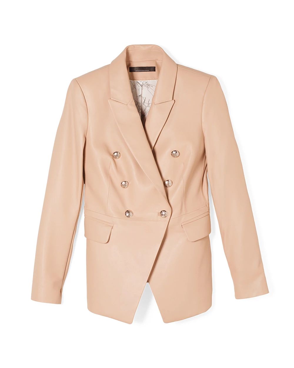 WHBM® Studio Leather Blazer click to view larger image.