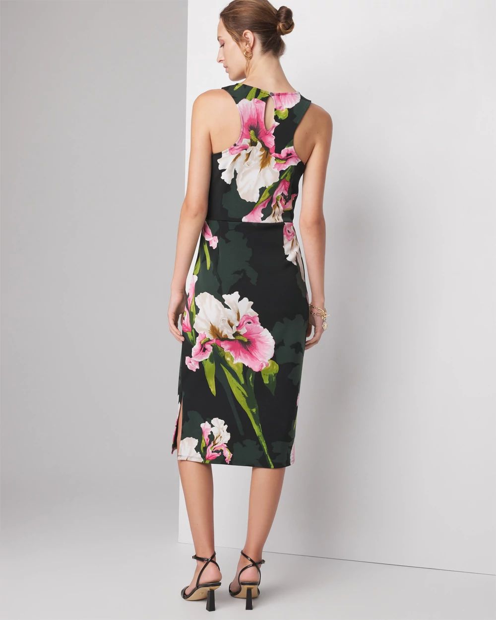 Sleeveless Matte Jersey Midi Dress click to view larger image.