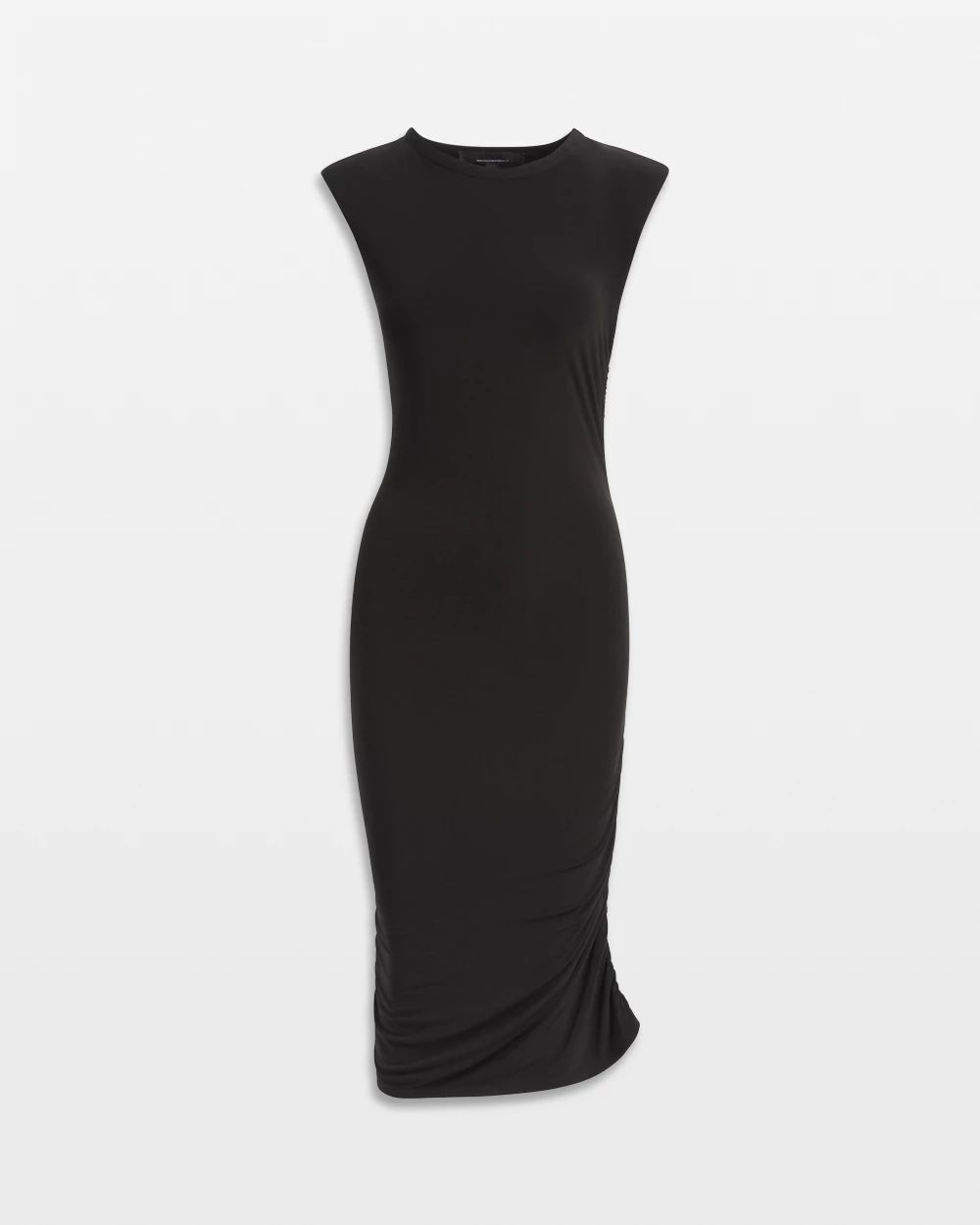 Cap-Sleeve Matte Jersey Ruched Side Dress click to view larger image.