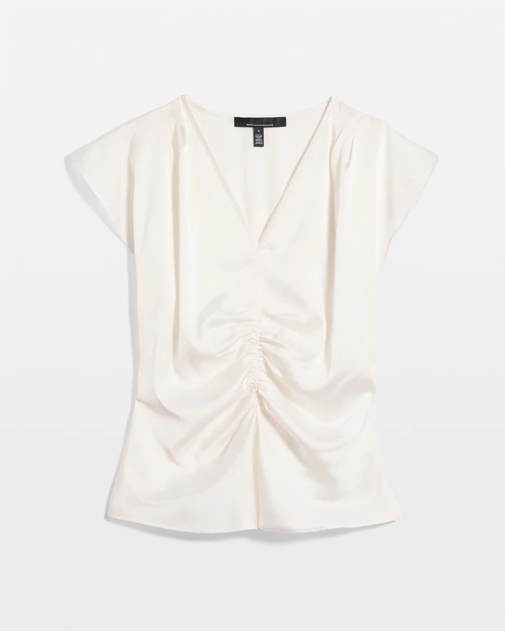 Petite Ruched Satin Shell