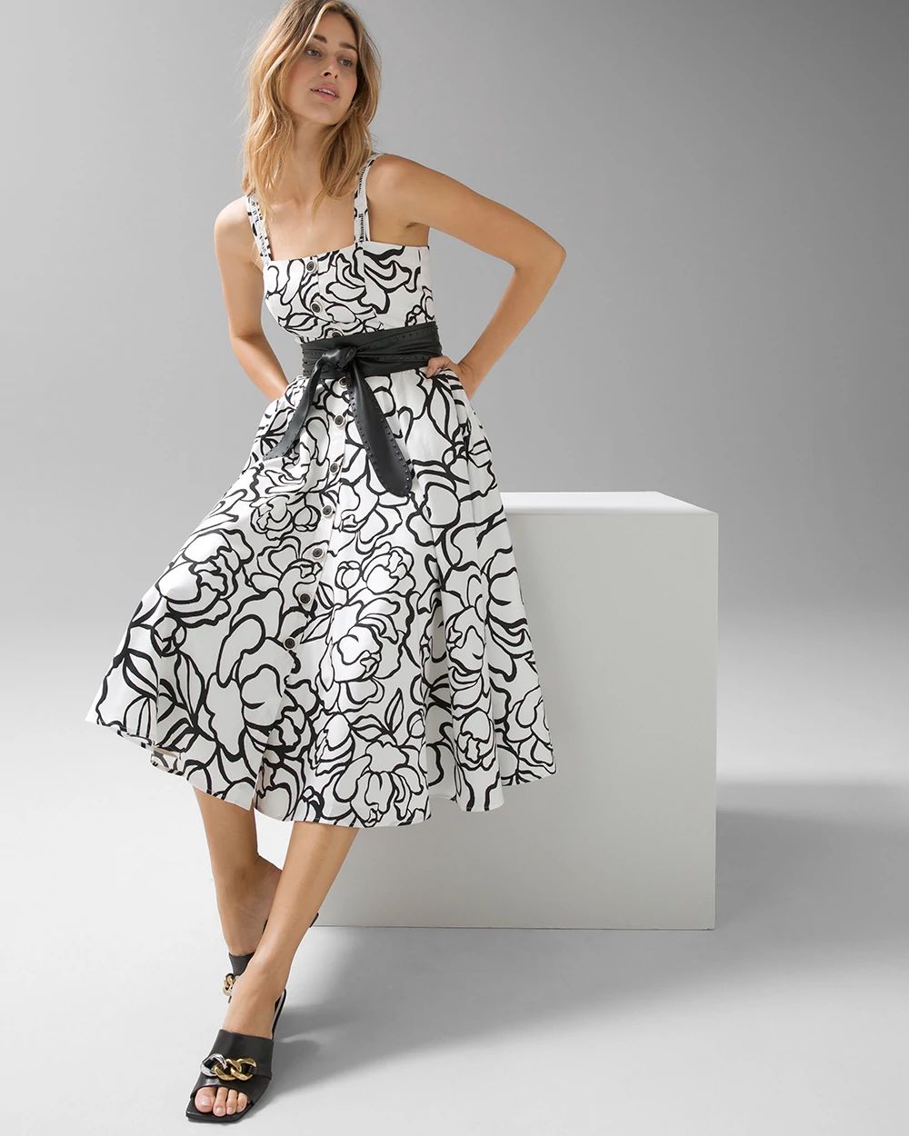 Sleeveless Fit-and-Flare Dress