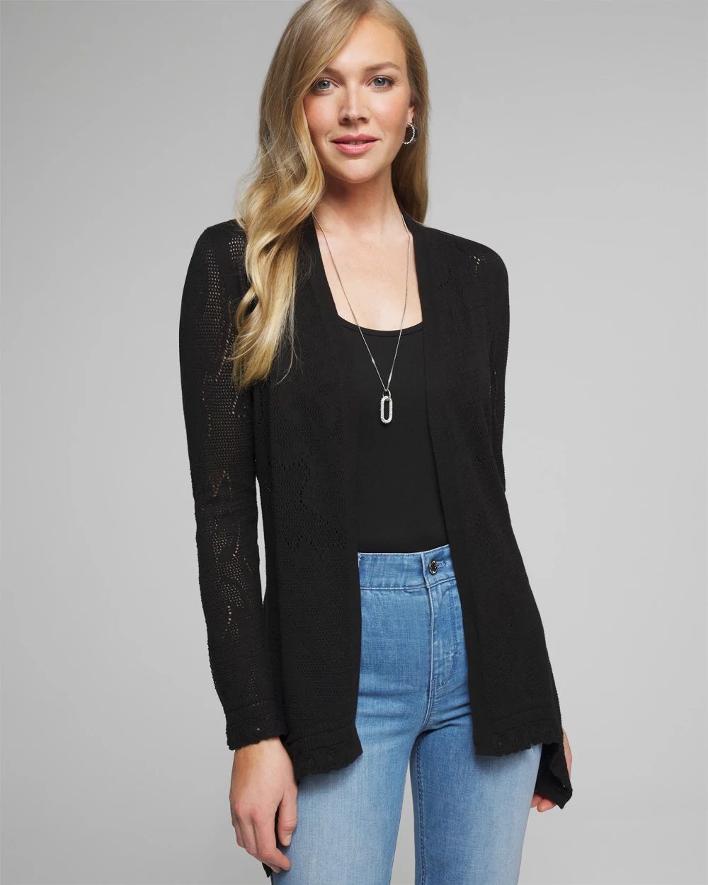 Outlet WHBM Pointelle Fly Away Cardigan