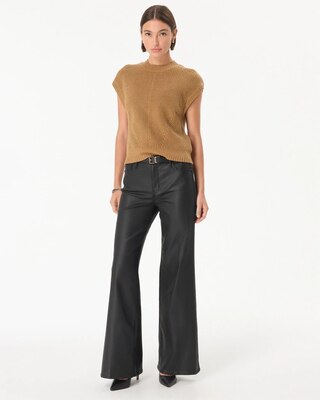 Coated Denim High Rise Wide Leg Jean click to view larger image.