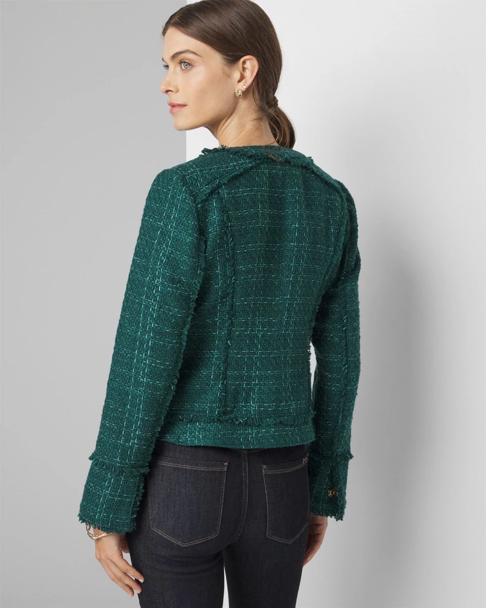 Teal Tweed Jacket click to view larger image.