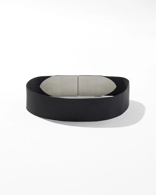 Wide Two-Buckle Stretch Belt