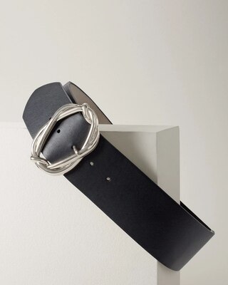 Molten Buckle Wide Belt