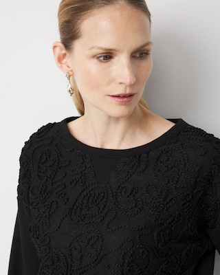 Floral Applique Sweater click to view larger image.