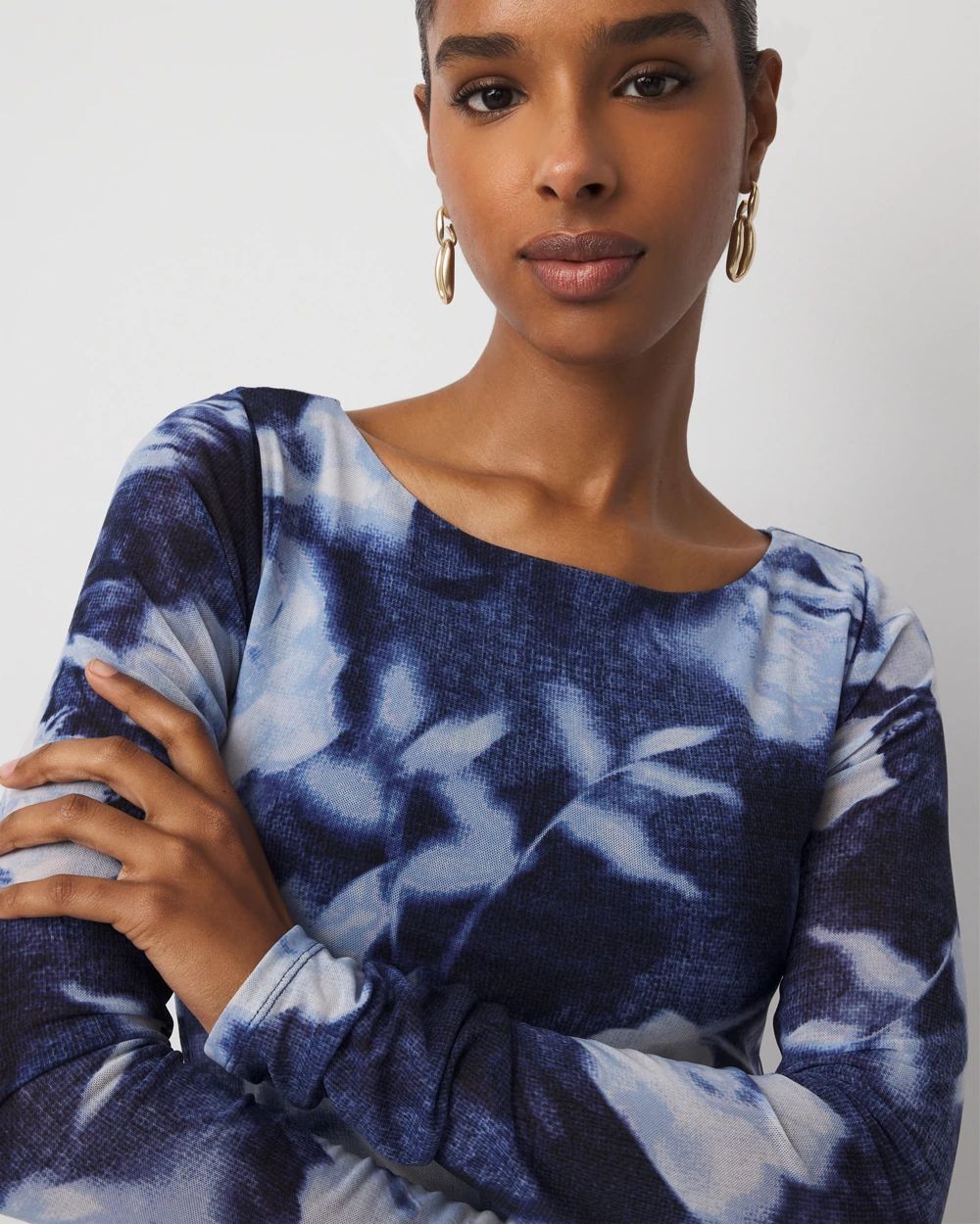 Floral Mesh Midi Dress click to view larger image.