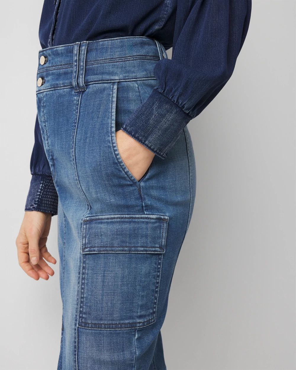 Denim Cargo Skirt