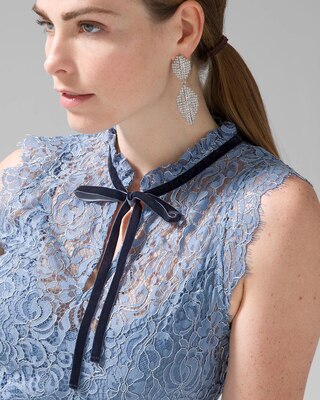 Sleeveless Lace High-Neck Shell