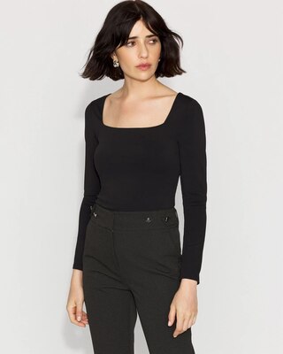 WHBM FORME™ All Ways Stretch Square Neck Long-Sleeve Tee