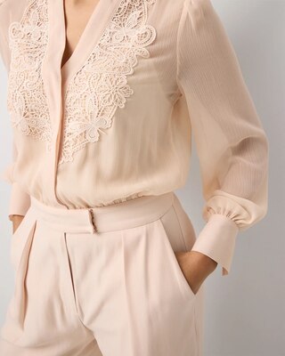 Lace Detail Wide Leg Jumpsuit click to view larger image.