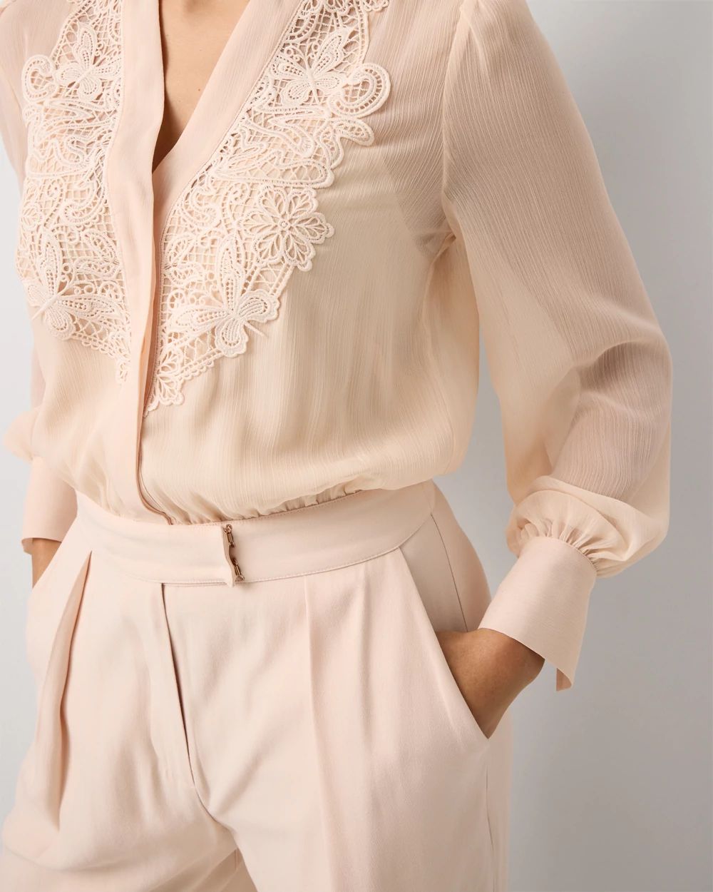 Lace Detail Wide Leg Jumpsuit