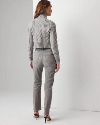 Foil Stripe Straight Jeans click to view larger image.
